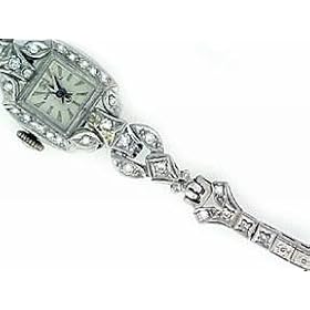 Click here to buy An Estate 0.50 ct tw Diamond Platinum Wrist Watch by Antique and Estate Jewelry.