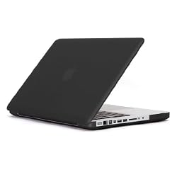 Speck Products See Thru Satin, Soft Touch Hard Shell Case, for 13-inch MacBook Aluminum Unibody/Black Keyboard MB13AUSAT-BLK-D (Black) - DOES NOT FIT WHITE MACBOOK