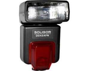Blitzgerät Soligor DG42CAF für Canon (vgl. Canon Speedlite 430EX im Text)