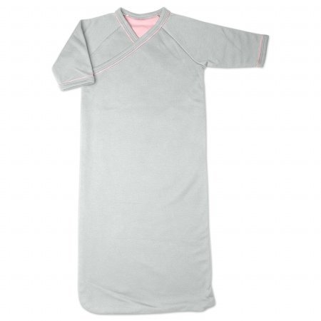 Buy Low Price Cozy Origany 36B00003 Double Layered Kimono-Style Grey Sack With Pink Interior – 0-3 Months 36B00003