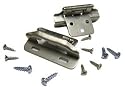 Semi-Concealed Cabinet Hinge, 1/4" Overlay, Partial Wrap, Satin Nickel.