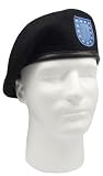 4919 ''INSPECTION READY'' BLACK BERET W/FLASH SIZE 7 1/2