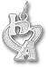 Arizona Diamondbacks Solid Sterling Silver ''I Heart A'' 1/2'' Pendant