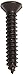 Steel Sheet Metal Screw, Black Oxide Finish,  82 degrees Oval Head, Phillips Drive, Type AB, #8-18 Thread Size, 1