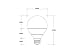 G7 Clark LED Globe Style 50W Replacement G25 Vanity Light Bulb, Dimmable Warm White Light 2700K 8 Watt 630 Lumen, E26 Base