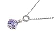 Sterling Silver CZ Necklaces - Chain: 16-18" (adjustable) Height: 36mm