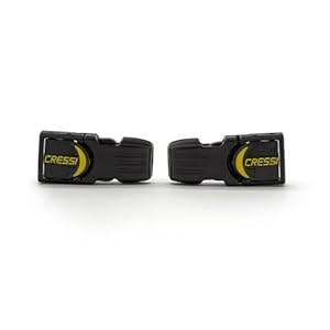 Cressi BZ 170015 Fin Buckle Pair (Frog/Pro Lt)