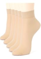 ililily 5 or 10 pairs 20D Sheer ankle high tights hosiery socks