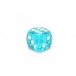Translucent 12mm d6 Teal w/White Pipped Dice