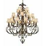 Crystorama Royal Handpainted Wrought Iron Chandelier