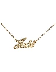 Name Necklaces Jade - Personalized Necklace Gold Plated 18K, Belcher Chain, 2mm Thick