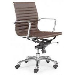 Office Chair -Espresso - Steel Frame (Espresso) (40H x 23W x 25D) by Stacks and Stacks