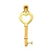 14K Yellow Gold Key to My Heart Charm Pendant