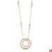 10k Yellow Gold Diamond Double Circle Pendant (1/7 cttw, I-J Color, I2-I3 Clarity), 18.25