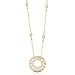 Jewelry : 10k Yellow Gold Diamond Double Circle Pendant (1/7 cttw, I-J Color, I2-I3 Clarity), 18.25"