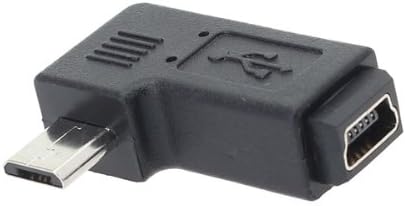 Mini USB Female to Micro USB Male Adapter Black.