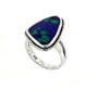 Roped Border Sterling Silver Azurite Stone Ring Size 6(Sizes 6,7,8,9)