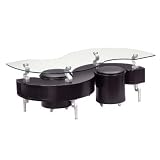 Garfield Coffee Table in Matte Black Finish