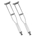 Duro-Med Push Button Aluminum Crutches with Accessories, Adult, Silver/Gray
