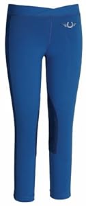 TuffRider Kid's Ventilated Schooling Tights, French Blue/Cornflower Blue, Small