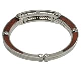 316L Stainless Steel Bracelet bangle with wood