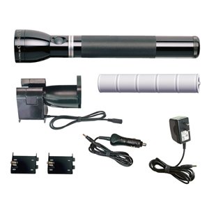 MAGLITE RX1019 Heavy-Duty Rechargeable Flashlight System, Black