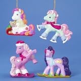 White My Little Pony On Sleigh Christmas Ornament #ML0116