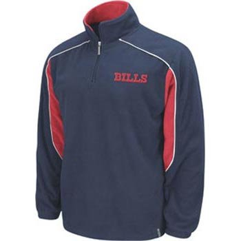 Buffalo Bills Reebok Youth Final Score 1/4 Zip Polar Fleece - Youth-S