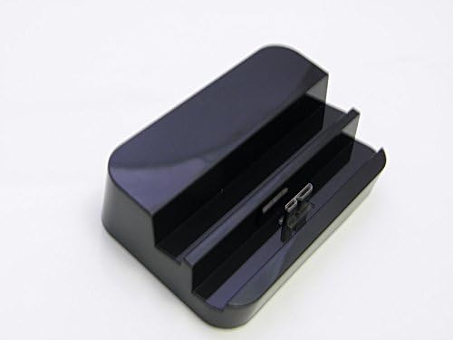 Samsung Galaxy S5 Note 3 III Charger Docking Station Micro B Male to Female USB 3.0 Desktop Charger Cradle/I9600 charger/Smartphone Stand (Premium Black)