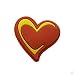 Style your Crocs Shoe Charm - Heart red/yellow #1081, Clogs stickers | fun Clips