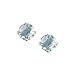 14K Yellow Gold Prong Set 5 MM Aquamarine Earring Studs