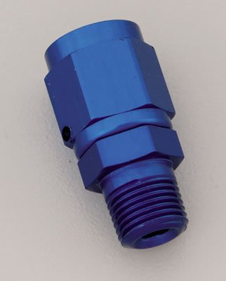 Earl's 916104 Blue Anodized Aluminum Straight -4AN Swivel to 1/8 Male NPT Adapter