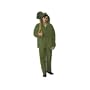 Green Two-Piece Hooded PVC/Polyester Rain Suit