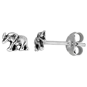 Small Sterling Silver Skull Stud Earrings