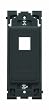Leviton Renu QuickPort 2-Port Insert with Blank Adapter RE640-OB, in Onyx Black