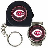 MLB Cincinnati Reds 6' Tape Measure, Key Chain & Money Clip Set