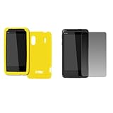EMPIRE Yellow Silicone Skin Case Cover + Screen Protector for Sprint HTC Ki ....