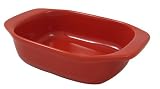 Chantal Ceramic 1-3/4 Quart Rectangular Baker, Glossy Cinnabar