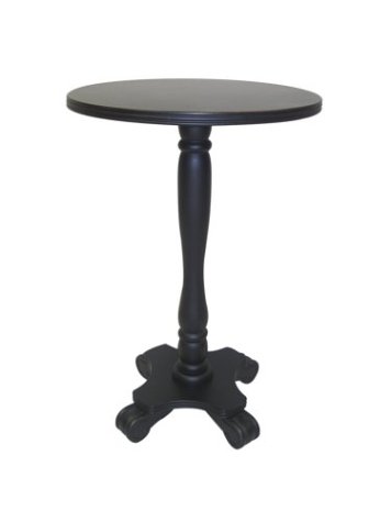 Carolina Cottage Hawthorne Pedestal Table, Antique Black