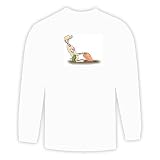 Long Sleeve T-shirt with up, irritation, irritated, digging, annoyance, annoyed, bunny, pulling, rabbit, animal, carrot Large White