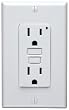 Leviton 7599-W 15 Amp, 125 Volt Receptacle, 20 Amp Feed-Through, SmartlockPro GFCI, Wallplate and Screws Included, White