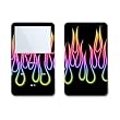 Rainbow Neon Flames Design Skin Decal Sticker for Apple iPod video 30GB/ 60GB/ 80GB Player