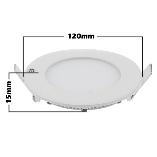 Lemonbest 6W LED Panel Light + LED Driver , Round Ceiling Downlight, Cool White