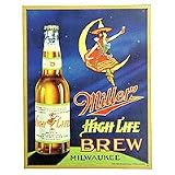 Miller High Life Brew Vintage Bar Metal Antique Nostalgic Collectible Tin Sign