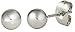 3 Pairs Ball Stud Earrings: Stainless Steel Hypoallergenic Earrings, 4 mm, 5 mm and 6 mm Ball Studs