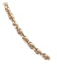 14k Yellow Gold Rope Chain Bracelet, 7"