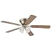 Westinghouse 7871400 Contempra IV Four-Light 52-Inch Five-Blade Ceiling Fan, Antique Brass with Ribbed Globes