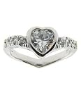 Sterling Silver CZ Heart Ring