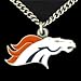 Denver Broncos Logo Pendant Necklace - NFL Football Fan Shop Sports Team Merchandise