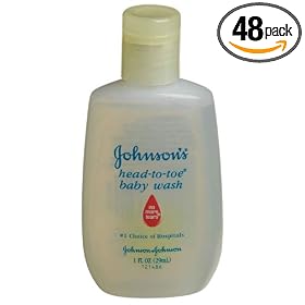 Johnson's Baby Wash, Head-to-Toe, 1-Ounce Bottles (Pack of 48)